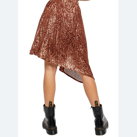 Free People Last Dance Sequin Bronze Skirt - Picture 5 of 5